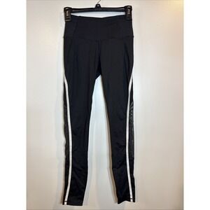 Victoria Secret Sport Leggings Size XS Black & Grey‎ Glitter  Sheer Spots